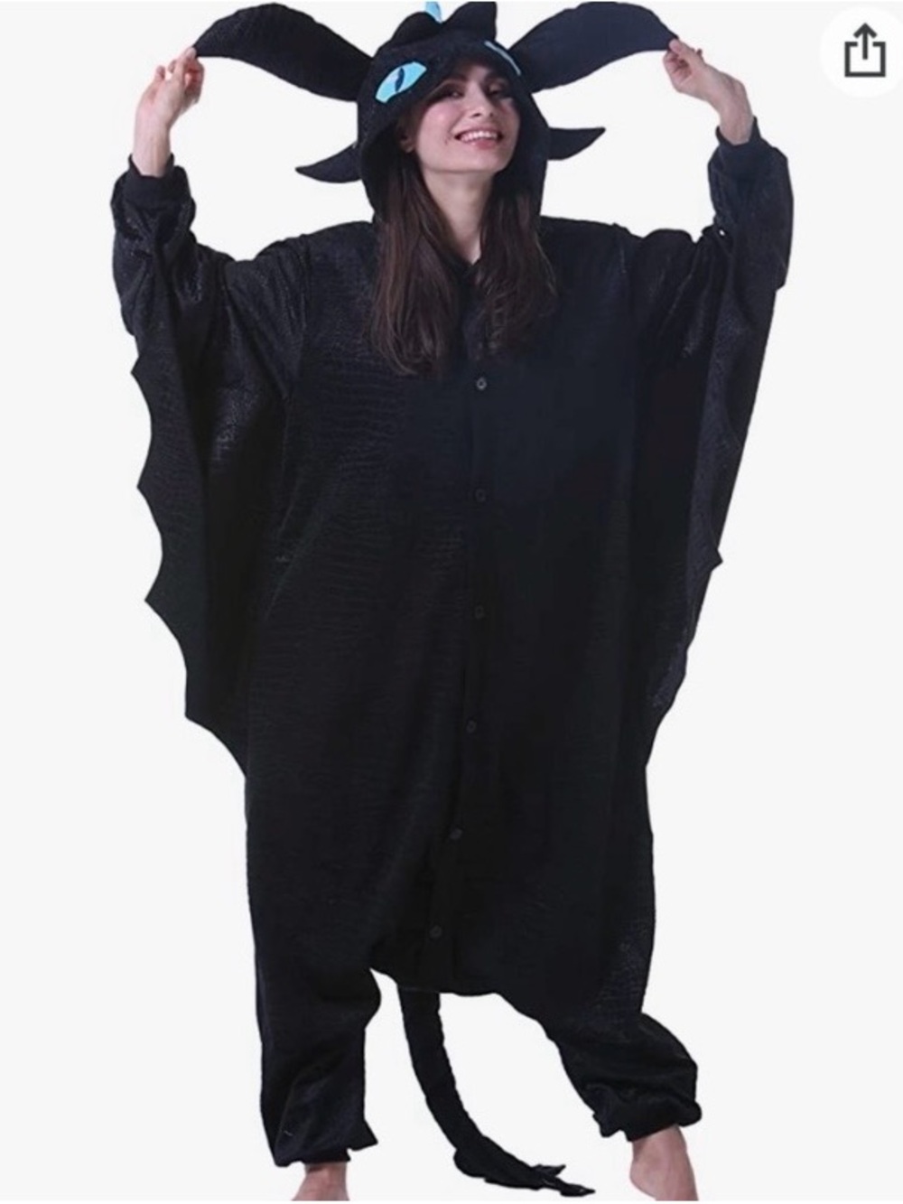Adult M Dragon Onesie Halloween Costume Toothless How to train your dragon